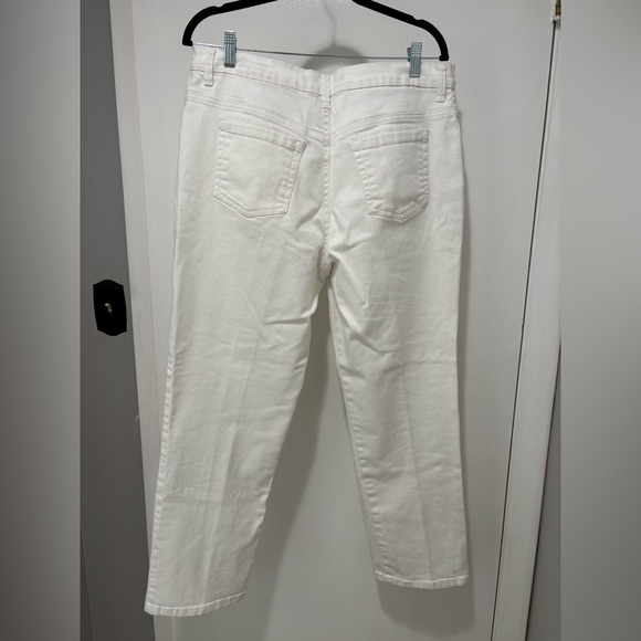 Gloria Vanderbilt Amanda White Denim Jeans Size 14 Short - Picture 4 of 9